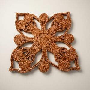 Vintage 1970s Straw Trivet